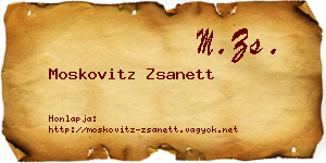 Moskovitz Zsanett névjegykártya